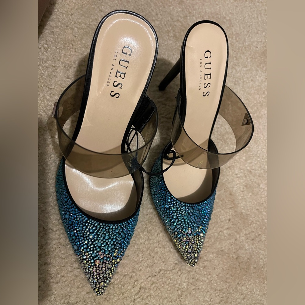 Sparkling rhinestones GUESS heels brand new